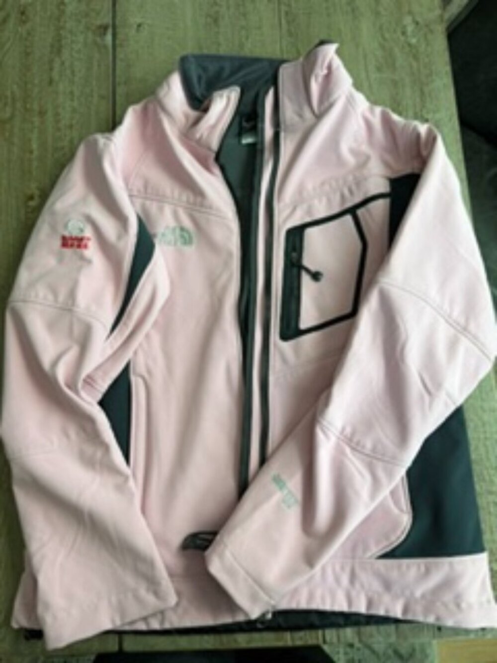 Pink and Black Gortex North Face Jacket